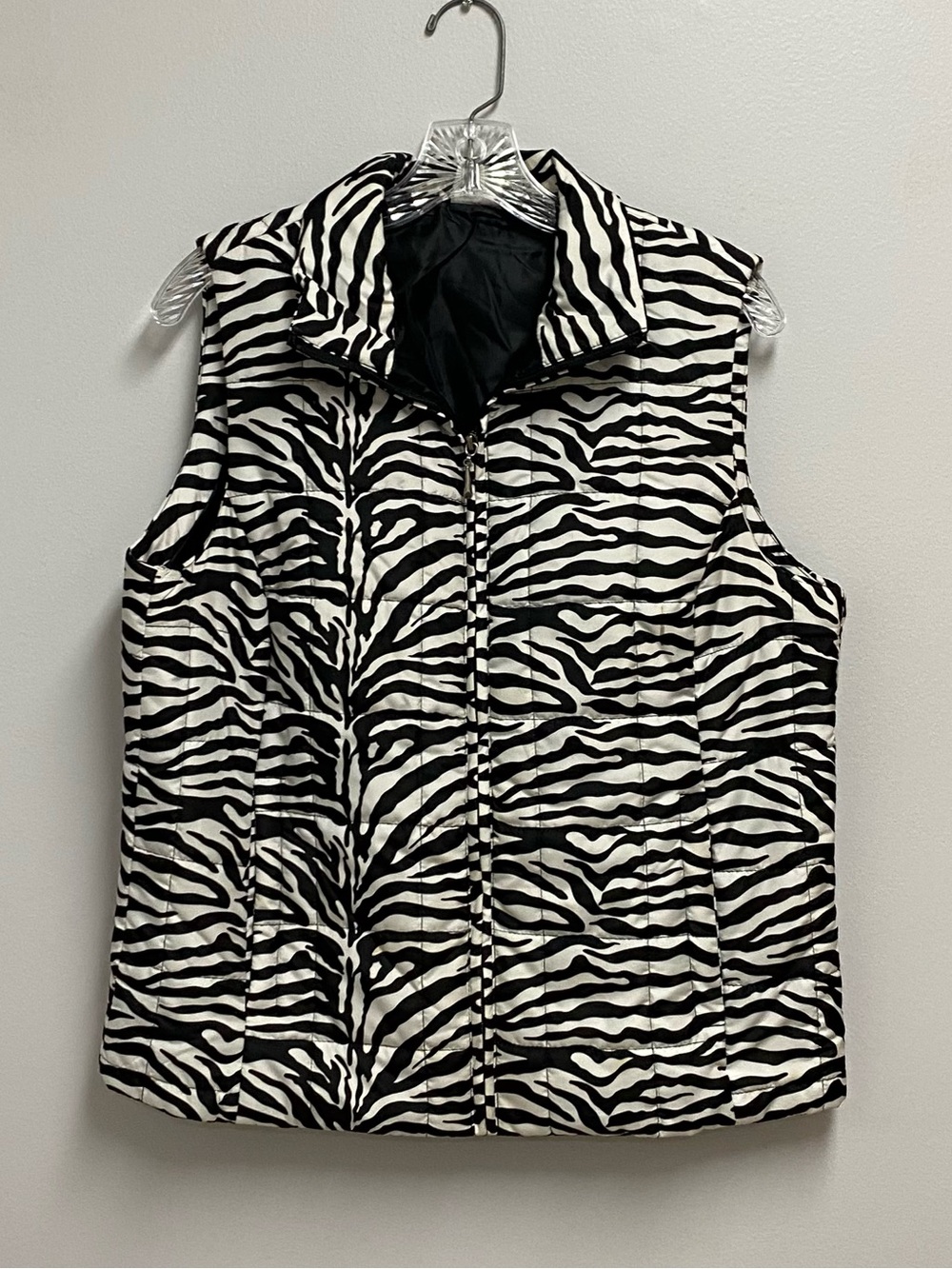 Mountain Lake zebra striped vest size medium